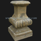Antique Stone Carving Pedestal