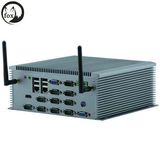 Fanless Cheap Industrial Embedded Computers Intel 1037u / I3 /I5 PC with 10*COM, 6*USB, Support WiFi/3G/SIM/ 2 Gigabit LAN