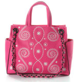 Embroider PU Product Luxury Handbag (LDB-031)