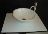 White Nano Crystallized Glass Stone Sink for Bathroom (basin)