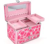 Beautiful Roses Pattern Aluminum Make up Case