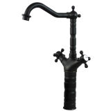 Traditional Two Handles Oil-Rubbed Bronze Finish Bathroom Sink Faucet