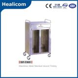 Dp-T005 High Quality Stainless Steel Medical Record Trolley