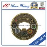 Cut out Zinc Alloy Metal Challenge Coin