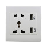 Best Quality Universal Electrical Outlet with 5V/3000mA Dual USB Wall Charger