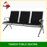 Black Cushion Silver Aluminum Waiting Chair Airport Seating (WL800-03HS)