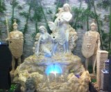 Sanstone Fountain Stone Art Garden Decoration with LED Light