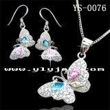 Colorful Silver Jewellery Set for Ladies (YS-0076)