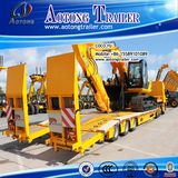 Tri Axles Gooseneck 13meters Excavator Low Bed Semi Trailer