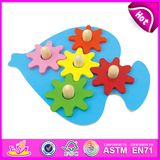 2014 New Kids Wooden Gear Set Toy, Popualr Cute Children Gear Set Toy, Hot Sale Lovely Baby Wooden Gear Set Toy W13e037