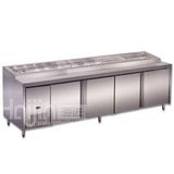 4 Solid Door Commercial Pizza Counter Refrigerator