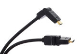 HDMI Cable in Plastic Molding Type, 360° Rotation (HD-11360)