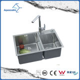 Double Bowl Stainless Steel Kitchen Sink Without Faucet