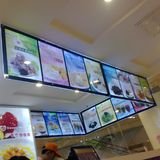 Hanging LED Crystal Light Box for Fast Food Restaurant