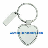 Promotion Gift Heart Shape Blank Metal Key Chain (MK1140)