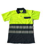 Hi-Viz Safety Working T-Shirt/Uniform with Reflective Bands (HS-T001)