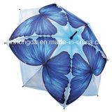 8 Panels Butterfly Pattern Straight Umbrella (YSC0016)