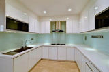White Painted Lacquer 2 PAC Kitchen Cabinet Cocina Cabinetry