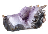 Natural Amethyst Geode Agate Dragon Head Carving (9082)