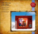 Polyresin Santa and Bear in Radio Box W/LED Light and Music