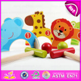 2015 New Cute Kids Golf Set Toy, Lovely Animal Design Wooden Toy Golf Cart for Children, Top Quality Funny Wooden Golf Toy W01A066