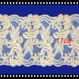 Flower Pattern Cotton Embroidery White Chemical Lace