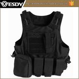 Hotsale Military Black Gear Molle Paintball Combat Soft Safety Protective Army Tactical Vest