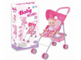 Wholesale 14 Inch Plastic Vinyl Doll with Doll Stroller