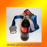 Sky Blue Aircraft Buckle Fashion Belt with Bottle Opener