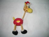 Rope Giraffe Squeaky Stuffed Plush Pet Dog Toy