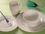 White Porcelain Embossed Dinner Set