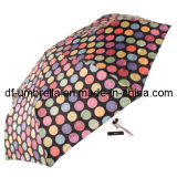 Retractable Colorful Polka Dots 3folding Umbrella