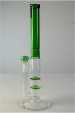 Glass Pipe Glass Smoking Pipe with 2 Honey Comb Perc 18 Inches High (GB-037)