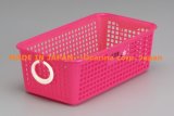 Ling Rectangular Plastic Basket for Gadgets Container-Pink (Model. 4525)