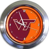 Virginia Tech Neon Clock