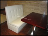 White Faux Leather Hotel Restaurant Booth Sofa (XY0912)