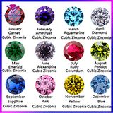 Synthetic Round Cubic Zirconia CZ Gemstone Children Amercian Birthstone Present