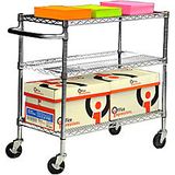 Adjustable Stainessless Steel Chrome Store Push Cart (TR904590A2CW)