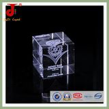 Bright Cube Laser 3D Crystal for Souvenir Gift