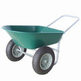 Wheelbarrow with Two Pneumatic Wheels and Plastic Tray