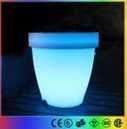 Round PE Plastic Plant Pots Flashing LED Light Flower Pots