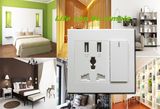 EU/Us Plug Aluminium Flame 4 USB Universal Wall Socket 110V-250V