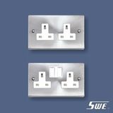 2 Gang Socket Outlet 13A (T Range)