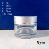 50ml 1.8oz Glass Cosmetic Cream Jar Glass Cream Jar for Personal Care