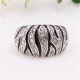 Leopard Line Alloy Silver Rings