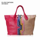 Puzzel Full Grain Leather Bags Satchel Bag for 2014 New Fall (EF8752)