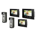 Easy Installation Home Security, Video Door Phone for Villa, 7 Inch Color Monitors Metal Camera, 2 Cam +3 Monitors