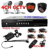 4 CH H. 264 DVR and Day/Night Camera CCTV Surveillance Kits (DH3004KPB)