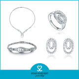 Wholesale Exaggerating Silver Jewellery Set with Logo (J-0048)