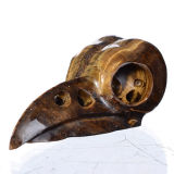 Natural Tiger Eye Carved Bird/Raven Skull Pendant Carving #7D86, Crystal Healing